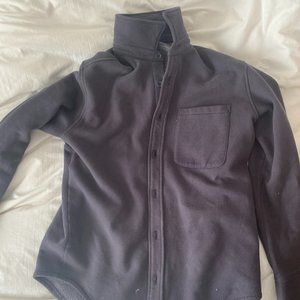 Aritzia TNA Cozy Fleece Mega Shirt Jacket, Gray, Size 2